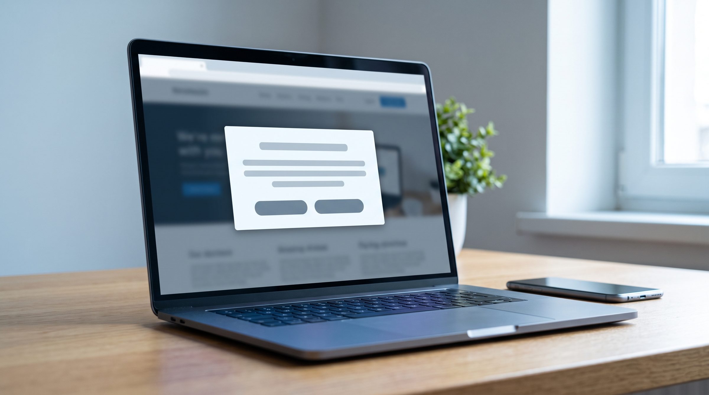 Laptop mit geöffnetem Consent-Dialog, dessen Zustimmen- und Ablehnen-Schaltflächen gleich groß und gleich gestaltet sind - DSGVO-konformes Cookie-Banner